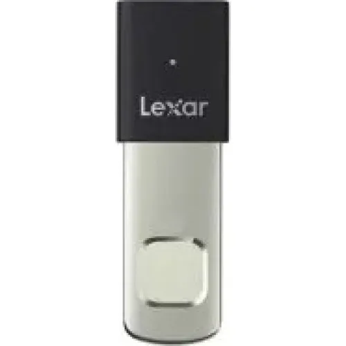 Lexar JumpDrive Fingerprint F35 PRO 64GB USB 3.2 - Sølv/Sort