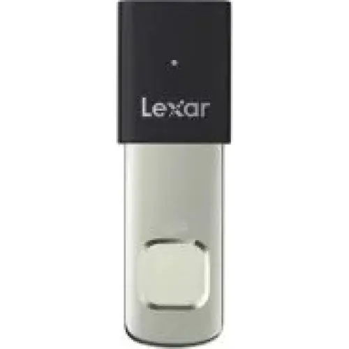 Lexar JumpDrive Fingerprint F35 PRO 128GB USB 3.2 - Sølv/Sort
