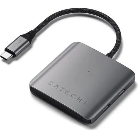 Satechi 4-Port USB-C Hub med PD - Sølv