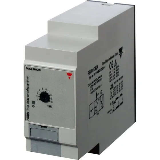 Tidsrelæ Impulsrelæ 24-240VAC/DC 2-polet 0,1-600s med batteri