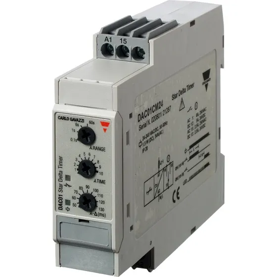 Dac01cm24 Stjerne/trekanttimer 24-240V DIN