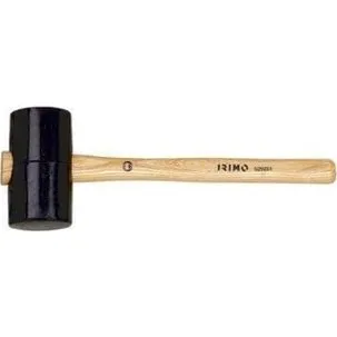 Irimo gummihammer med træskaft, sort, ø55x300mm
