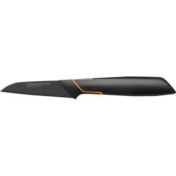 Fiskars Edge urtekniv 8 cm – sort med orange detaljer