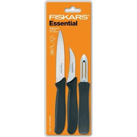Fiskars Essential knivsæt 3 dele
