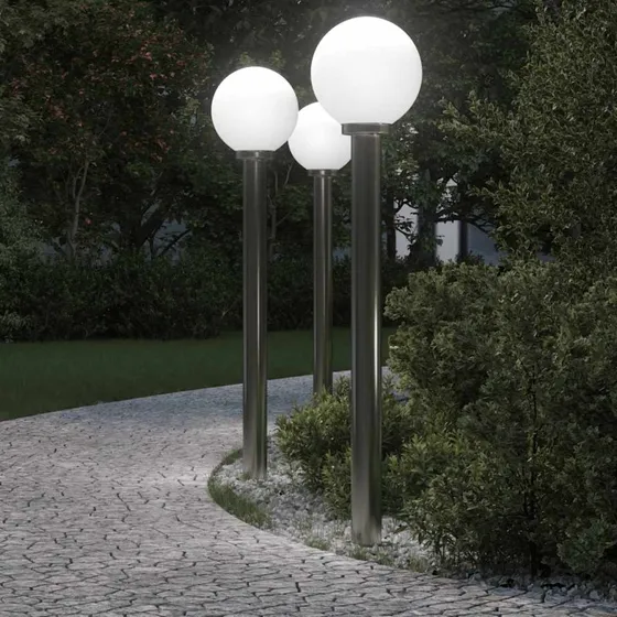 vidaXL Pullertlamper 3 stk. 120 cm i rustfrit stål IP44