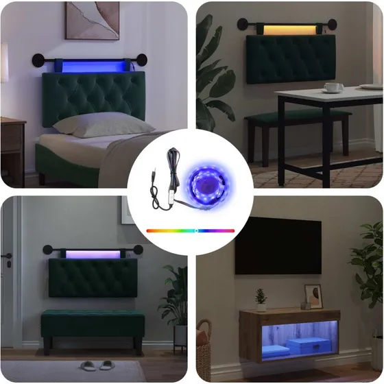 vidaXL LED Strip 2 stk. Sort SMD5050 USB