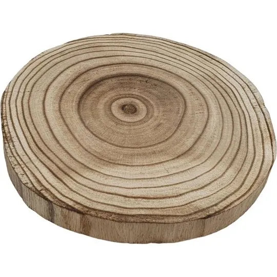 Playwood Paulownia Træskive Brændt Ø 20cm