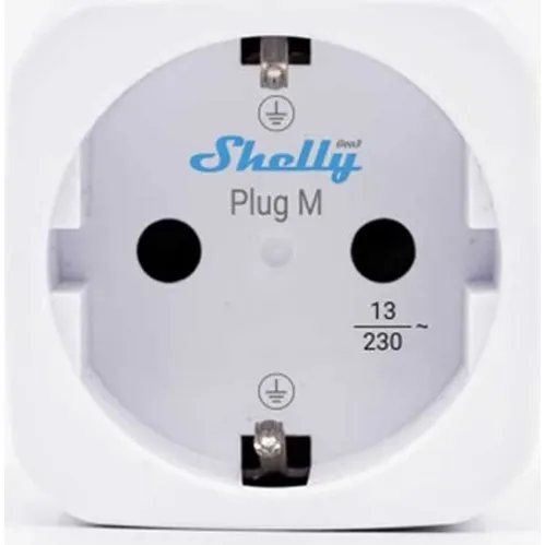 Shelly Plug M Gen3 Smart stik, hvid (2-pak)