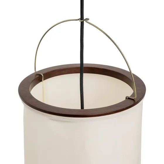 Gubi Silk Lantern Gulvlampe - Hvid Silke & Sort