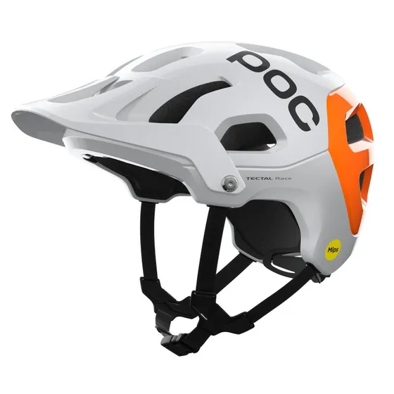 POC Tectal Race MIPS NFC - Hydrogen White/Fluorescent Orange