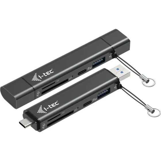 i-tec CADONGLEUSBSD Hub 2-porte USB/USB-C kortadapter