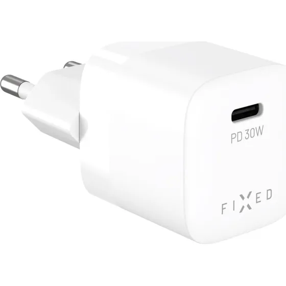 FIXED 30W USB-C GaN Mini Strømadapter - Hvid