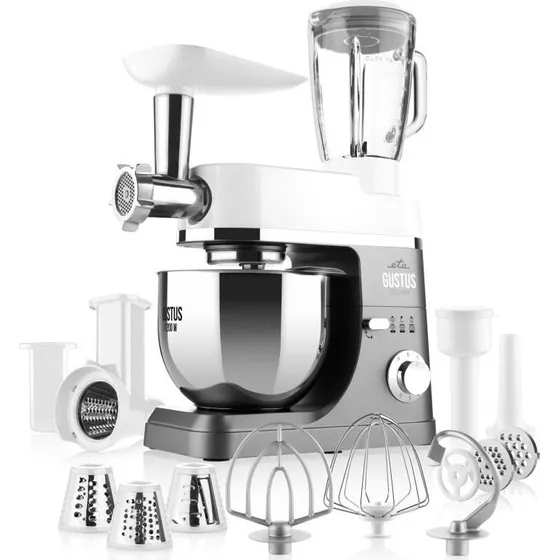 ETA Foodprocessor 412890010 - 1200W, 5,5L, Grå/Hvid