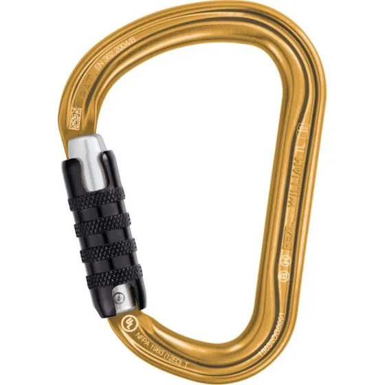 Petzl WILLIAM Triact-Lock karabiner (aluminium, sort)