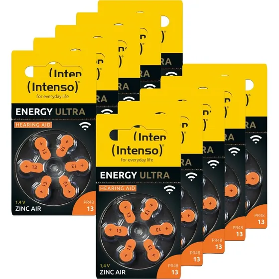 Intenso Zinc Air 13 Høreapparatbatterier - 1.45V - 60 stk.