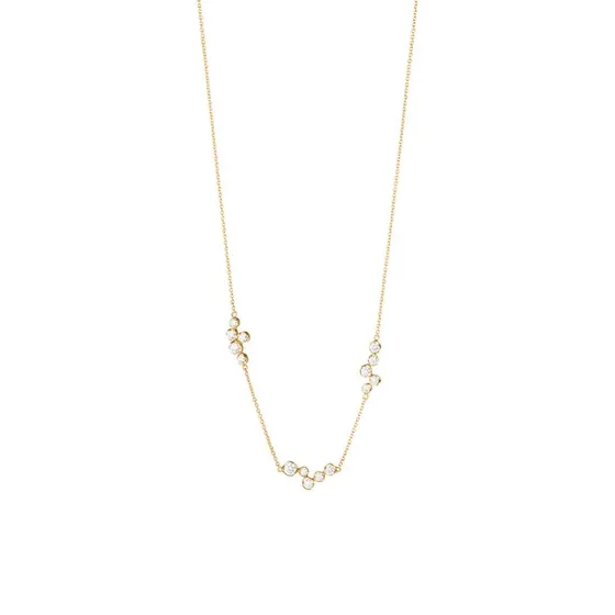 Georg Jensen Signature Diamonds halskæde 18 kt guld
