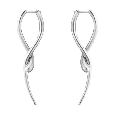 Georg Jensen Mercy øreringe, sterlingsølv 50 mm