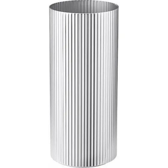 Georg Jensen Bernadotte Vase, rustfrit stål, stor (26×12 cm)