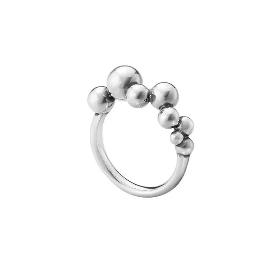 Georg Jensen Moonlight Grapes ring, oxideret sterlingsølv 8mm