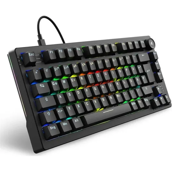 Sharkoon SGK25 Mekanisk RGB Tastatur - 75% QWERTZ - Sort