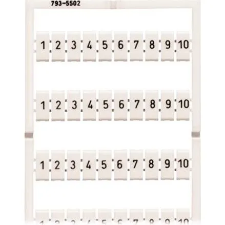 WMB Klemmemærker 1-10 (10x) 5 mm multipåskriftsystem