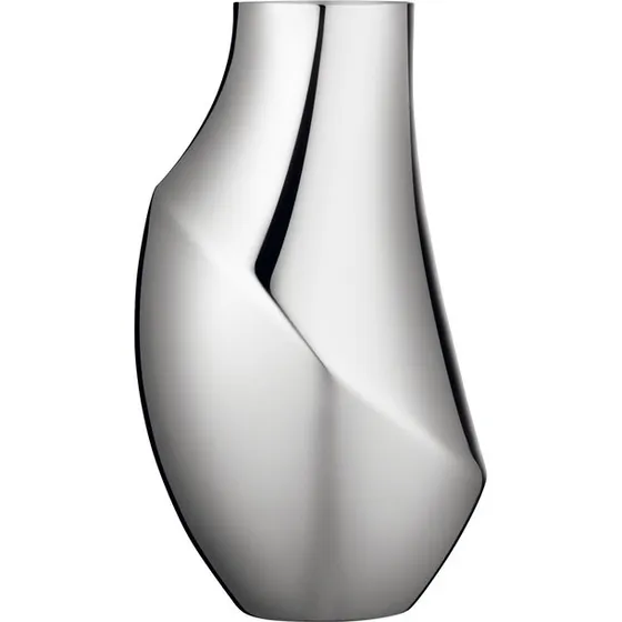 Georg Jensen Flora vase, medium i poleret rustfrit stål