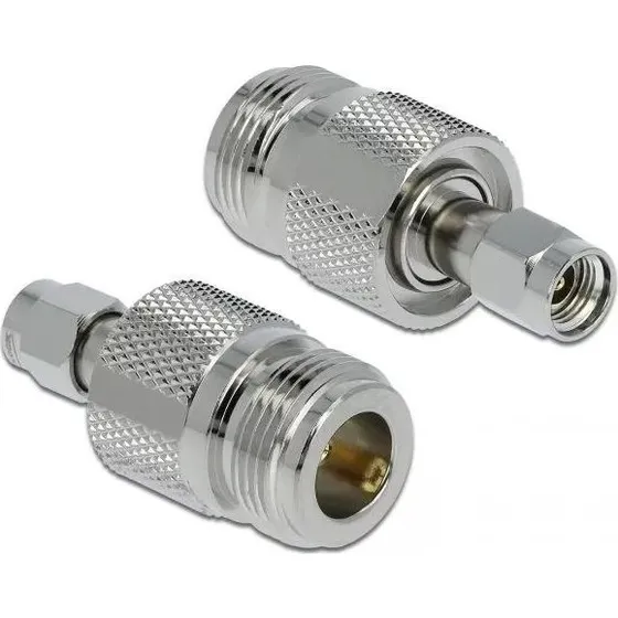 DeLOCK N jack til RP-SMA adapter, sort, 0.1m