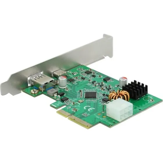 DeLock USB-adapter PCIe 2.0 x4 til USB-C 3.2 Gen 2 & USB 3.2