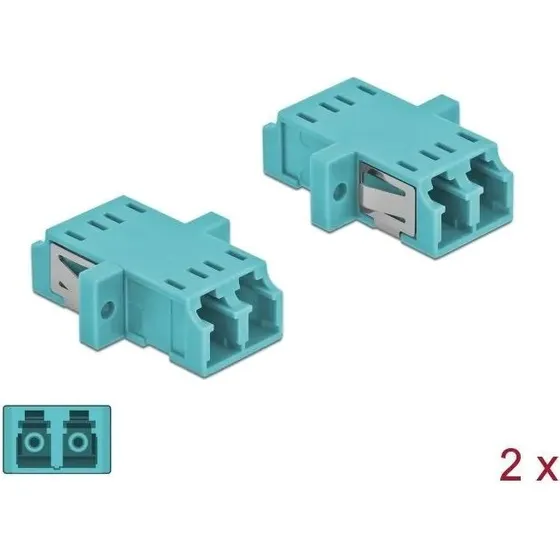 DeLOCK LC Duplex OM3 Fiberkobling - 2 stk. Blå