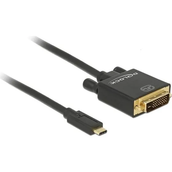 Delock USB-C til DVI Grafikadapter - 2 m - Sort