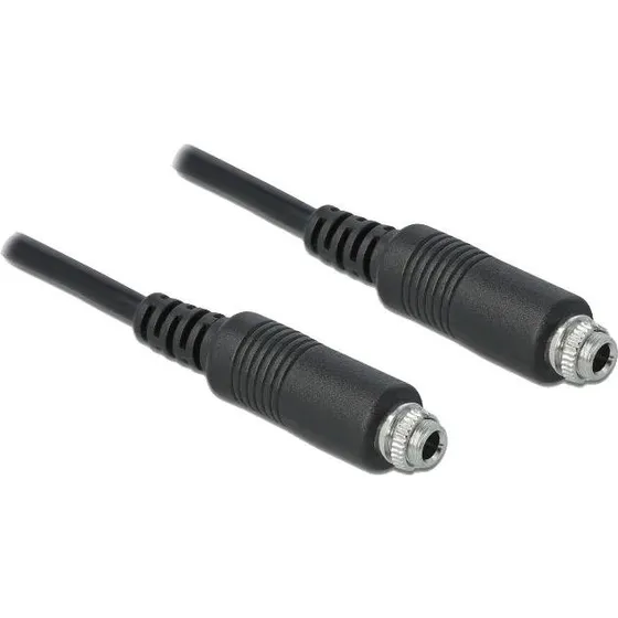 DeLOCK 3,5 mm Stereo Jack Panel-mount Kabel, 25 cm, Sort