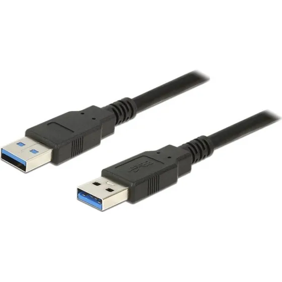 Delock USB 3.0 Kabel Type-A til Type-A, 1,0 m, Sort