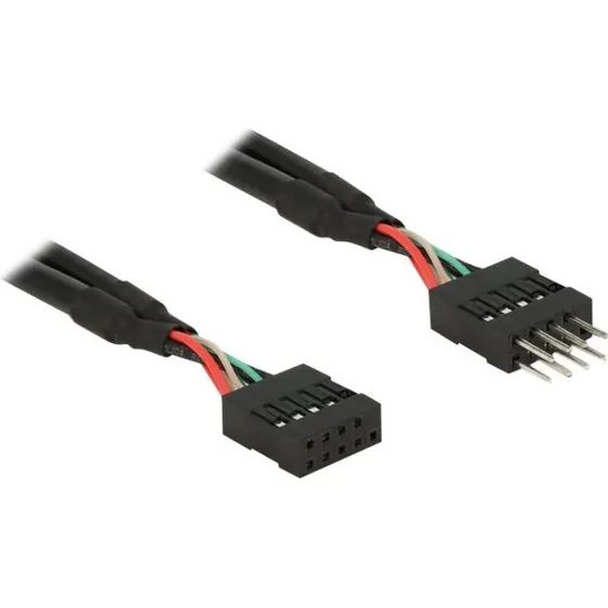 Delock USB 2.0 Pin Header Internt Kabel, 50 cm, Sort