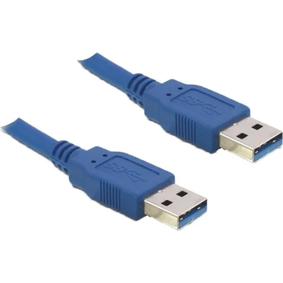 DeLOCK USB 3.0 Type-A til Type-A kabel, 1m, blå