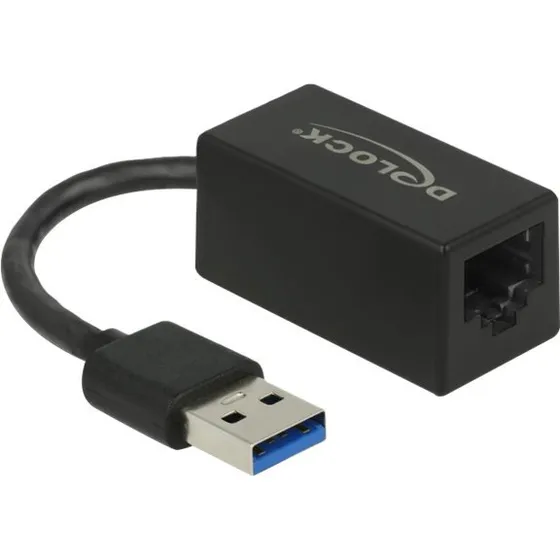 Delock USB 3.2 Gen 1 til Gigabit Ethernet Netværksadapter - Sort
