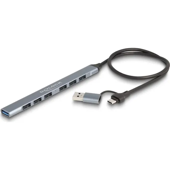 DELOCK USB-hub Slim 5 Gbit/s - Grå