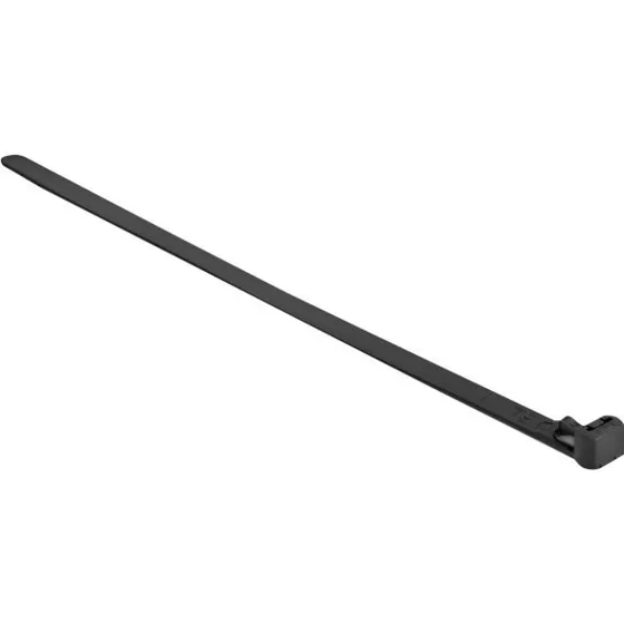 DeLOCK Genanvendelige Kabelbånd 15 cm Sort (100 stk)