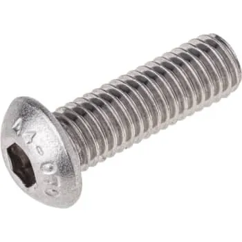 M8x12 ISO 7380 A4 Button Head skrue, indvendig 6-kant
