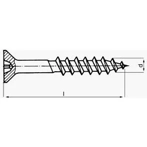 Gleitmo 615 Spånpladeskrue 6,0x100/70 A4 Torx 25