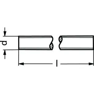 M6x1000 DIN 976-1 A2 Rustfri Gevindstang