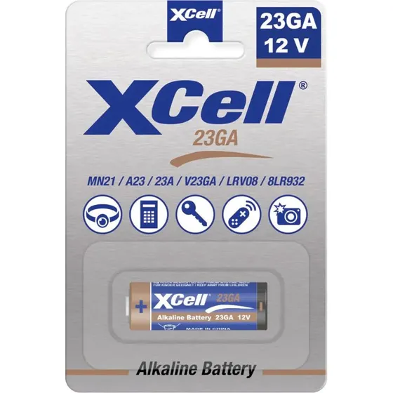 XCell 23GA Alkaline Batteri - 12V 55mAh