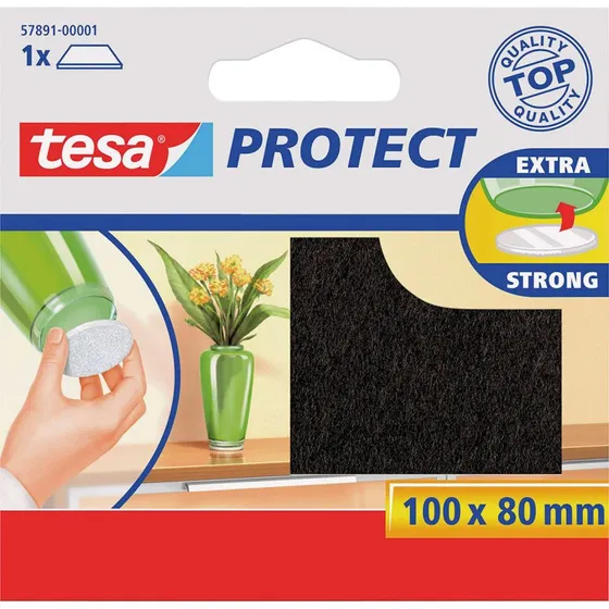 Tesa Protect Filtpuder mod ridser, 100x80mm, Brun