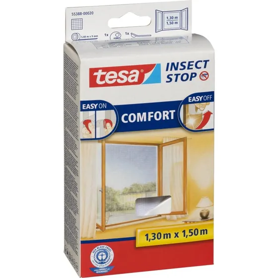 Tesa Comfort Myggenet til Vindue - 1.3x1.5m - Hvid