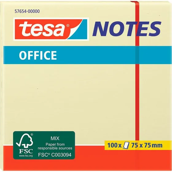Tesa Office Post-it Notes 75x75mm Gul (100 stk)