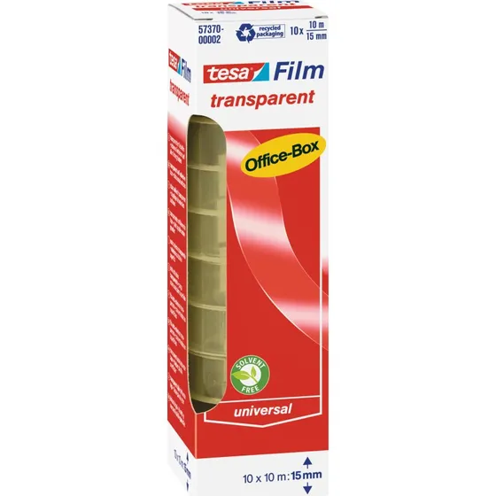 Tesa Tesafilm Transparent Kontortape 15 mm x 10 m (10-pak)
