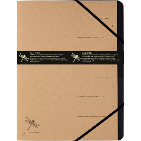 Pagna 40060-11 Dokumentmappe med 7 rum, A4, Brun