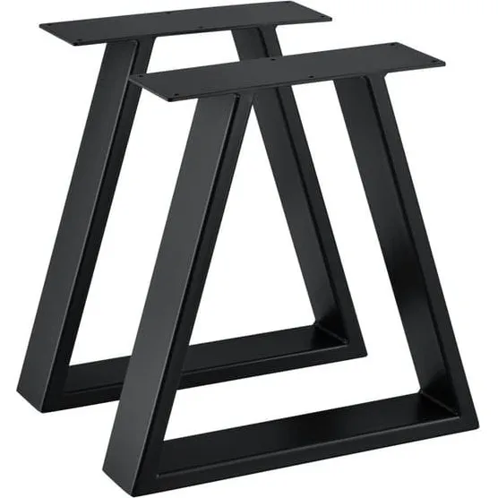 [en.casa]® Bordben i sæt (2 stk.) - 40x40x10cm - Sort