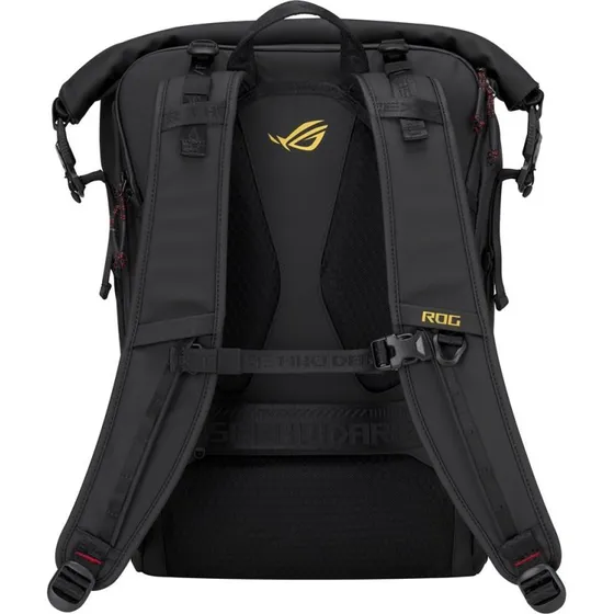 ASUS ROG SLASH Edition 20 Rolltop-rygsæk - Sort/Guld - 18"