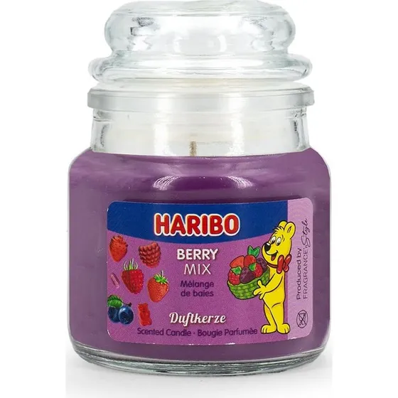 Balthasar Haribo Berry Mix vokslys, flerfarvet, 90 mm