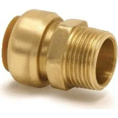 Tectite Overgang muffe/nippel 15 mm x 1/2 - Messing